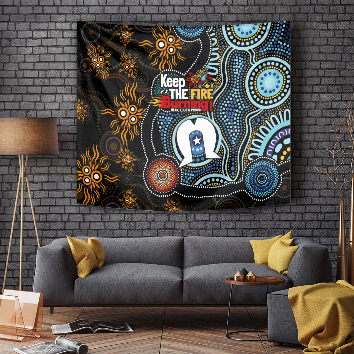 NAIDOC Week 2024 Aussie Aboriginal Tapestry Sparks of Fire