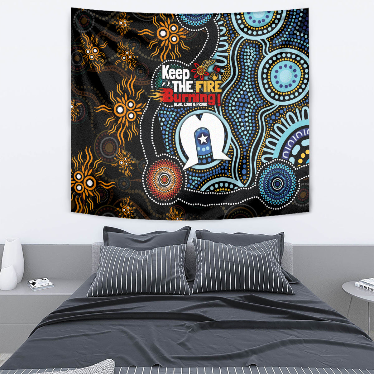 NAIDOC Week 2024 Aussie Aboriginal Tapestry Sparks of Fire