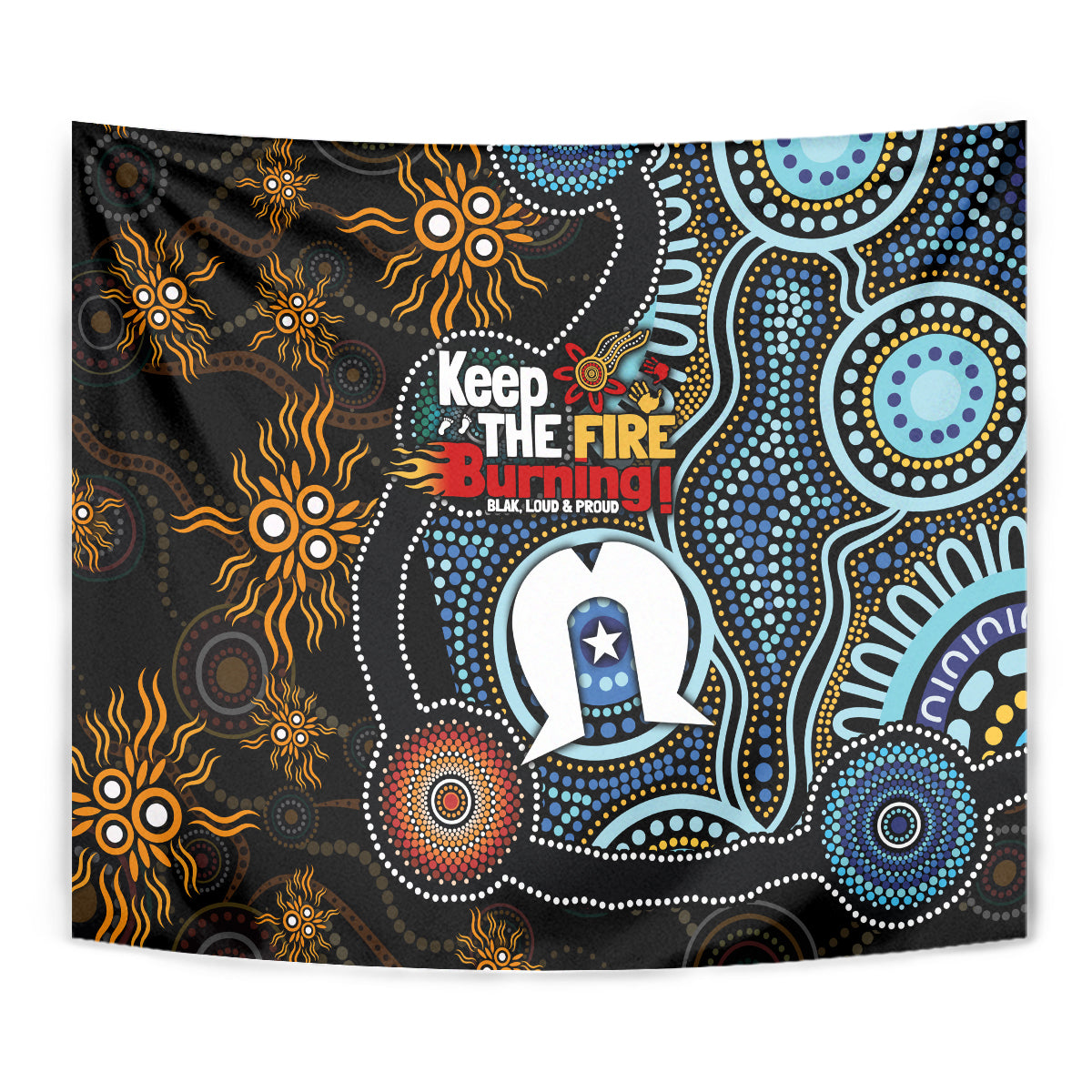 NAIDOC Week 2024 Aussie Aboriginal Tapestry Sparks of Fire