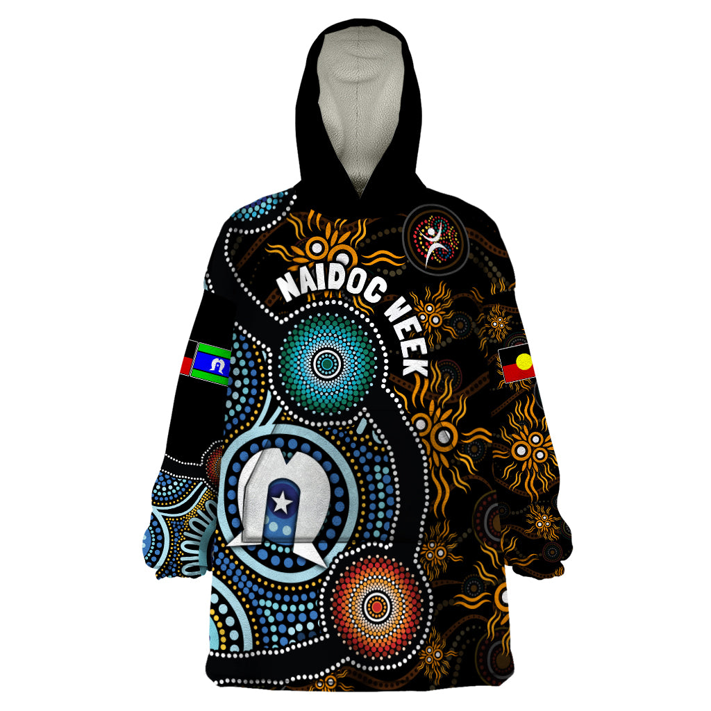 NAIDOC Week 2024 Aussie Aboriginal Wearable Blanket Hoodie Sparks of Fire