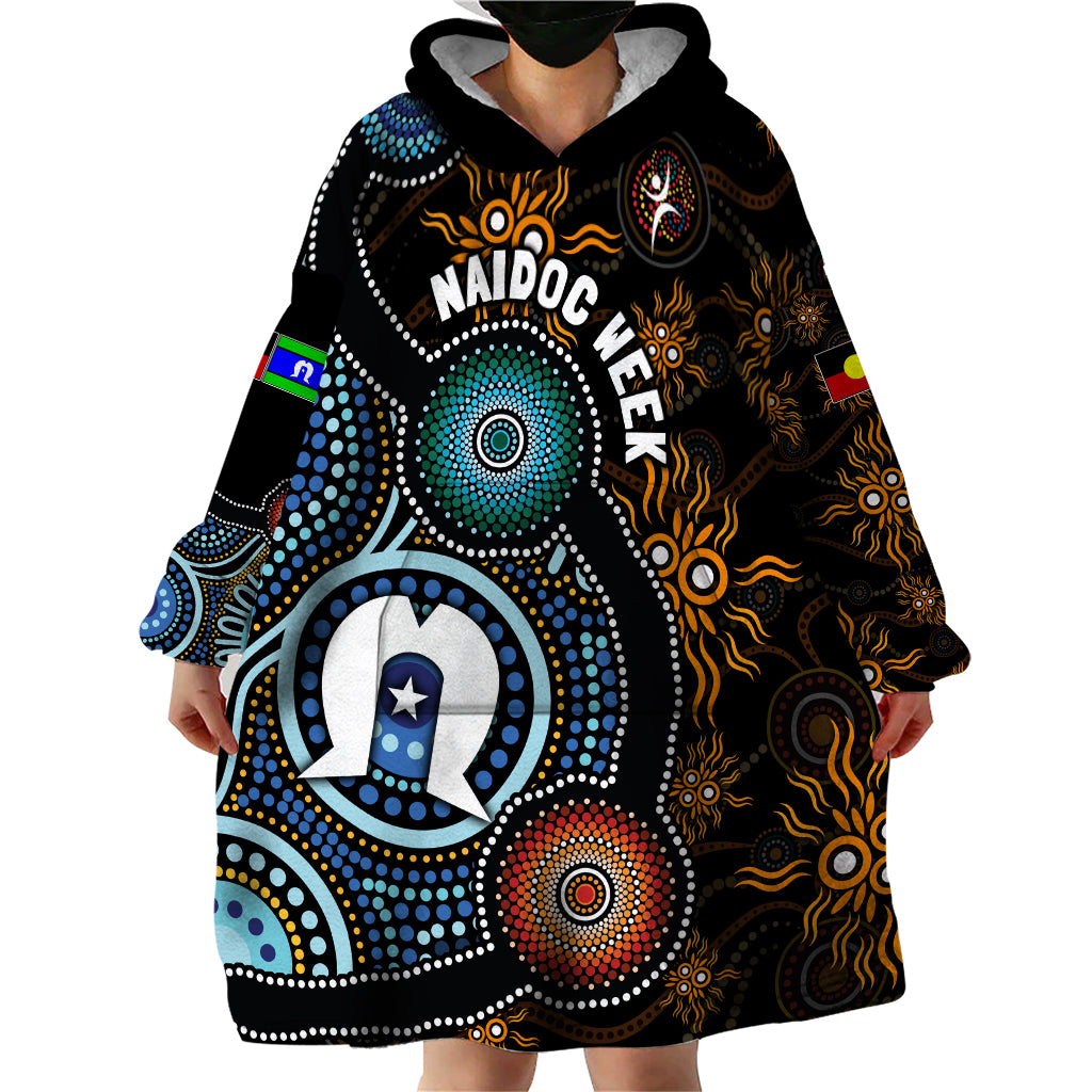 NAIDOC Week 2024 Aussie Aboriginal Wearable Blanket Hoodie Sparks of Fire