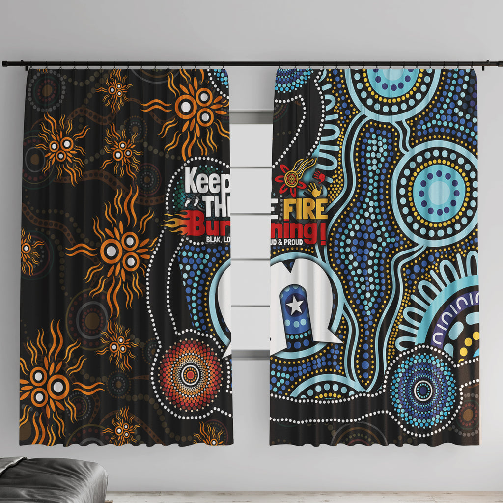 NAIDOC Week 2024 Aussie Aboriginal Window Curtain Sparks of Fire