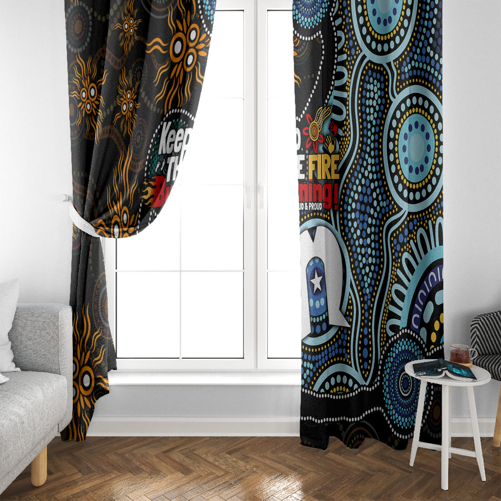 NAIDOC Week 2024 Aussie Aboriginal Window Curtain Sparks of Fire