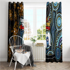 NAIDOC Week 2024 Aussie Aboriginal Window Curtain Sparks of Fire