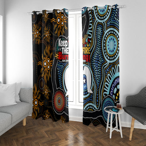 NAIDOC Week 2024 Aussie Aboriginal Window Curtain Sparks of Fire