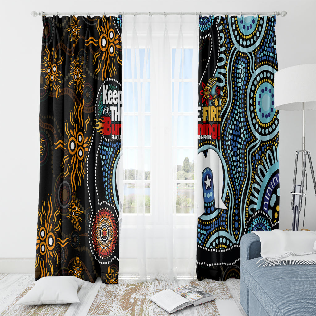 NAIDOC Week 2024 Aussie Aboriginal Window Curtain Sparks of Fire