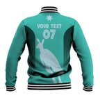 Australia Soccer Matildas Custom Baseball Jacket Turquoise Basic Gradient