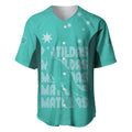 Australia Soccer Matildas Custom Baseball Jersey Turquoise Basic Gradient