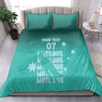 Australia Soccer Matildas Custom Bedding Set Turquoise Basic Gradient