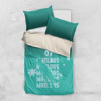Australia Soccer Matildas Custom Bedding Set Turquoise Basic Gradient