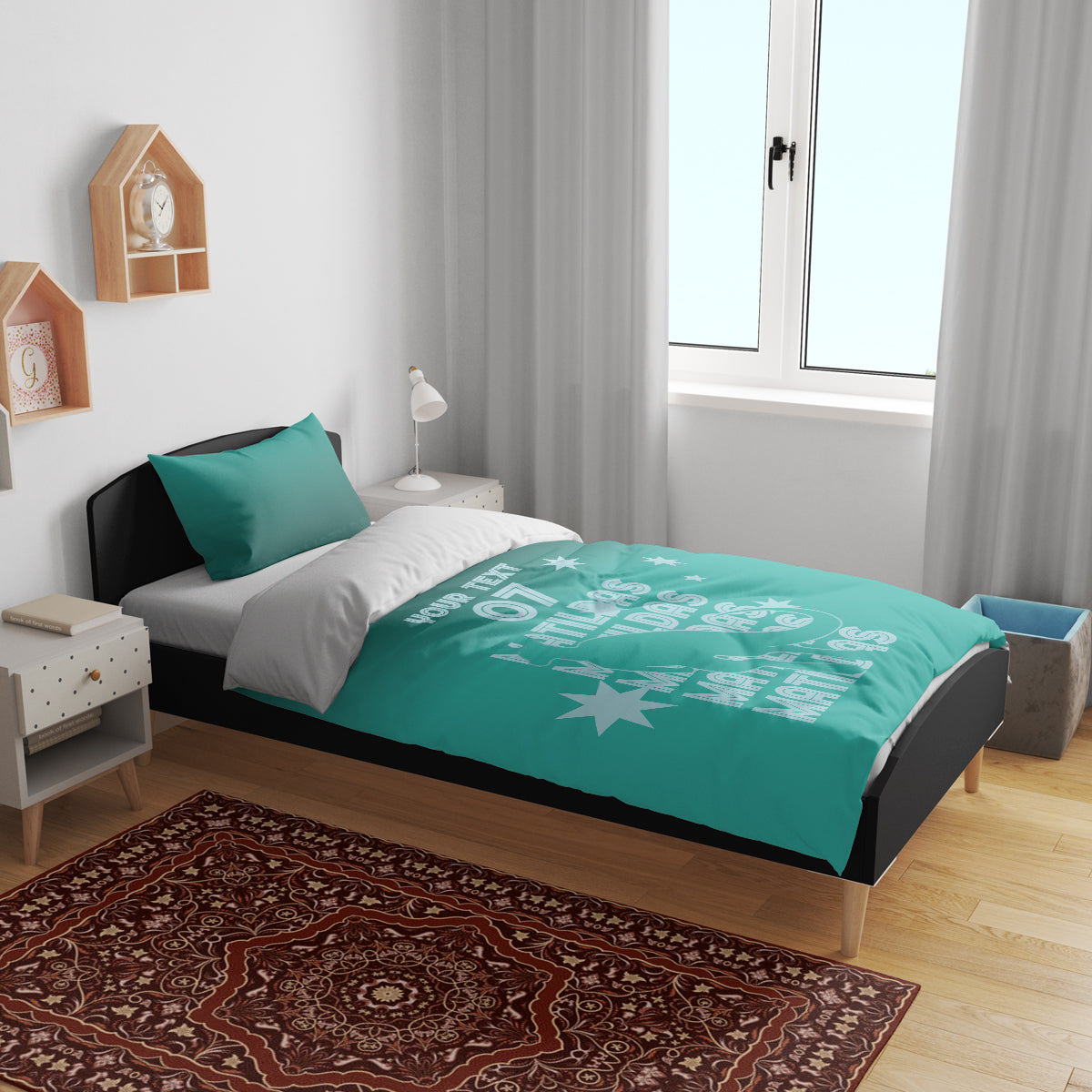 Australia Soccer Matildas Custom Bedding Set Turquoise Basic Gradient