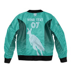 Australia Soccer Matildas Custom Bomber Jacket Turquoise Basic Gradient