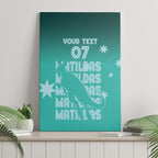 Australia Soccer Matildas Custom Canvas Wall Art Turquoise Basic Gradient