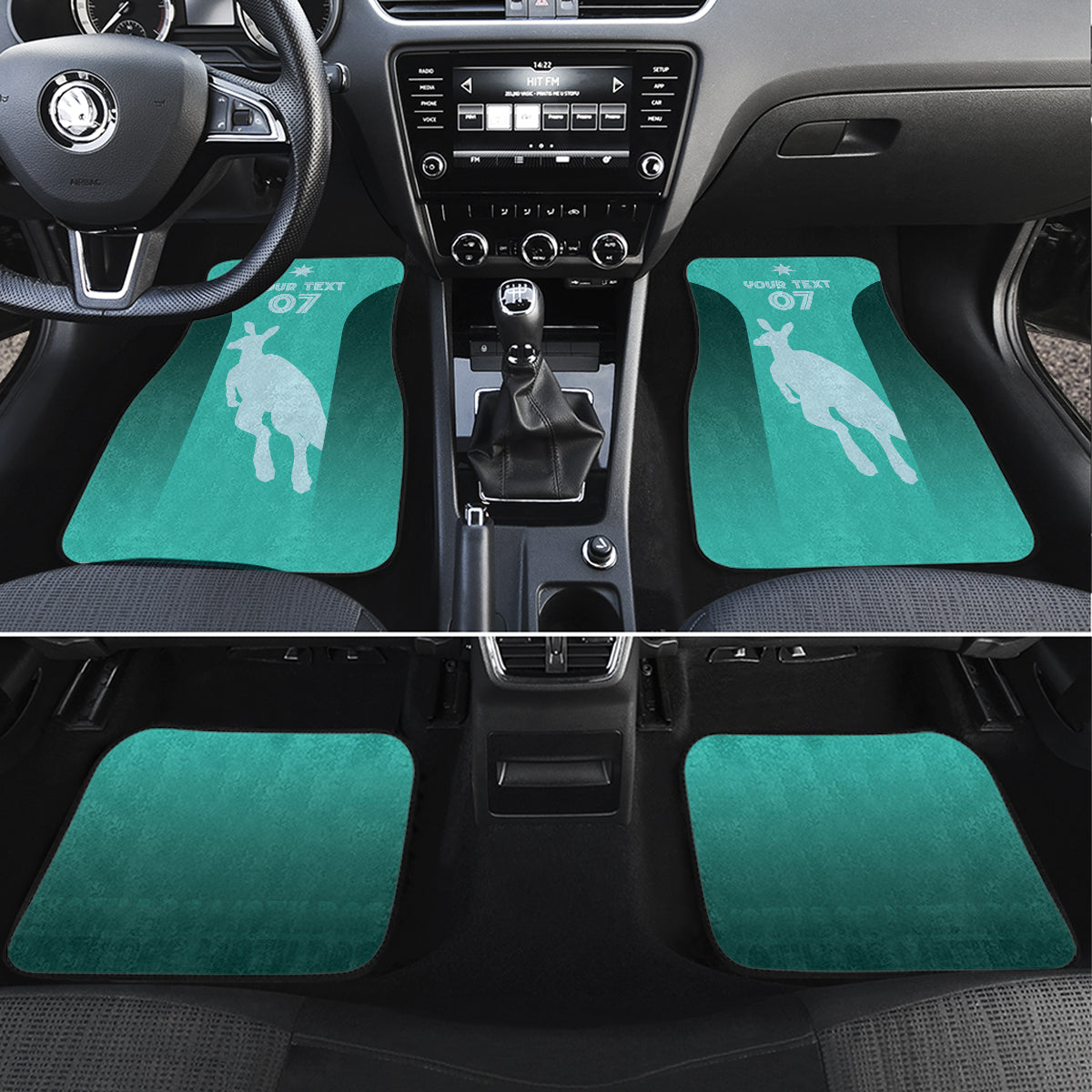 Australia Soccer Matildas Custom Car Mats Turquoise Basic Gradient