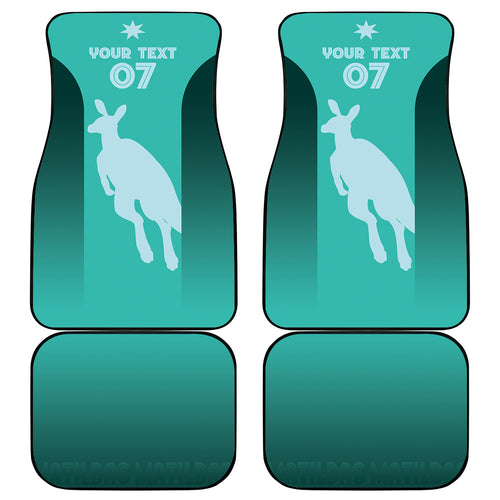 Australia Soccer Matildas Custom Car Mats Turquoise Basic Gradient