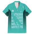 Australia Soccer Matildas Custom Family Matching Mermaid Dress and Hawaiian Shirt Turquoise Basic Gradient