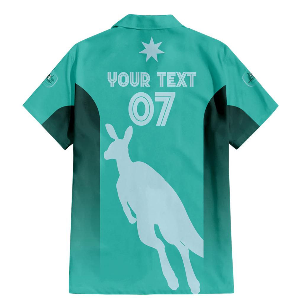 Australia Soccer Matildas Custom Family Matching Mermaid Dress and Hawaiian Shirt Turquoise Basic Gradient
