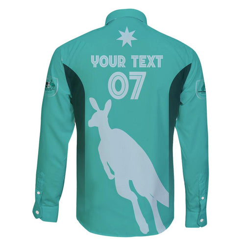 Australia Soccer Matildas Custom Family Matching Summer Maxi Dress and Hawaiian Shirt Turquoise Basic Gradient