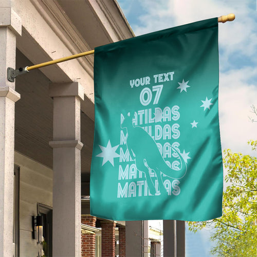 Australia Soccer Matildas Custom Garden Flag Turquoise Basic Gradient