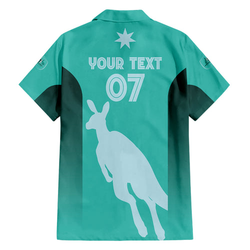 Australia Soccer Matildas Custom Hawaiian Shirt Turquoise Basic Gradient