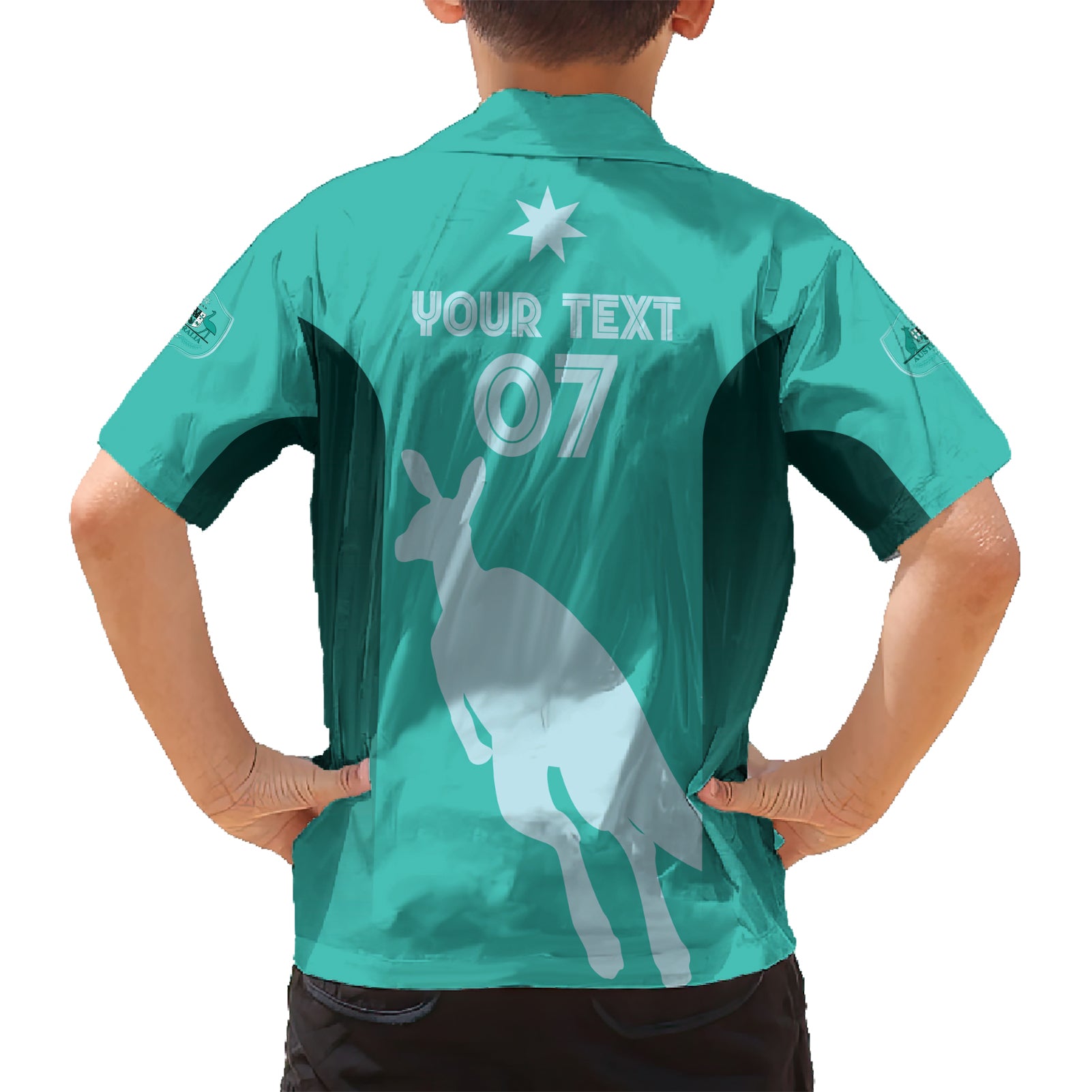 Australia Soccer Matildas Custom Hawaiian Shirt Turquoise Basic Gradient