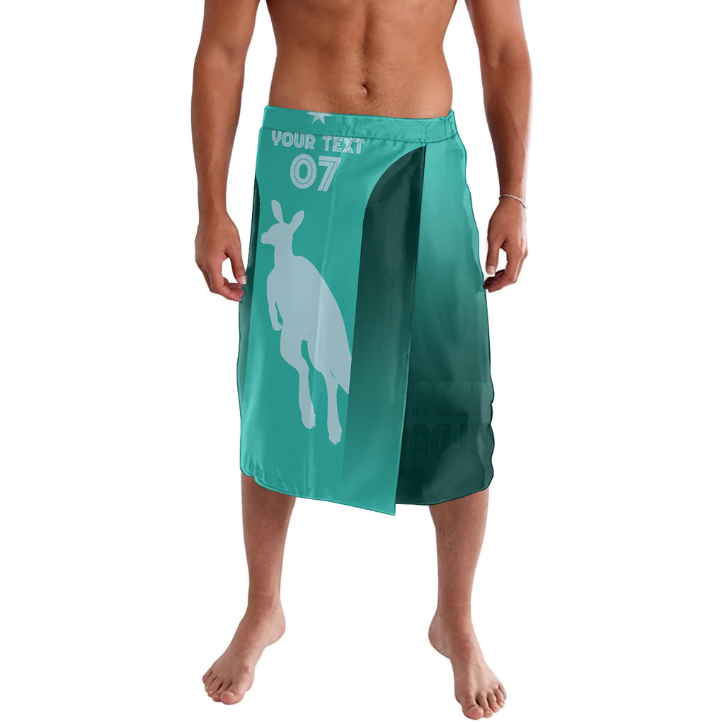 Australia Soccer Matildas Custom Lavalava Turquoise Basic Gradient