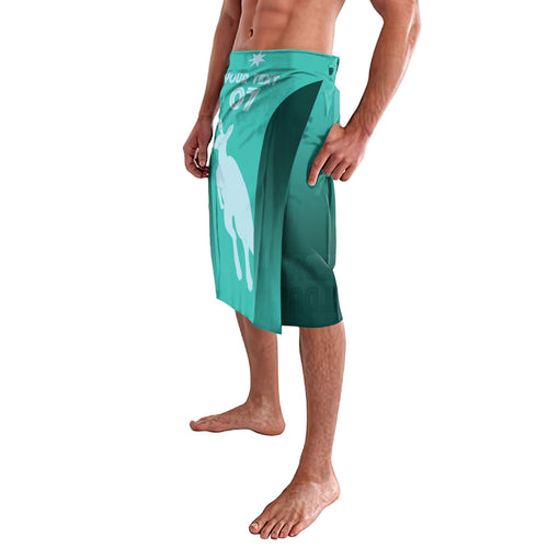 Australia Soccer Matildas Custom Lavalava Turquoise Basic Gradient