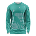 Australia Soccer Matildas Custom Long Sleeve Shirt Turquoise Basic Gradient