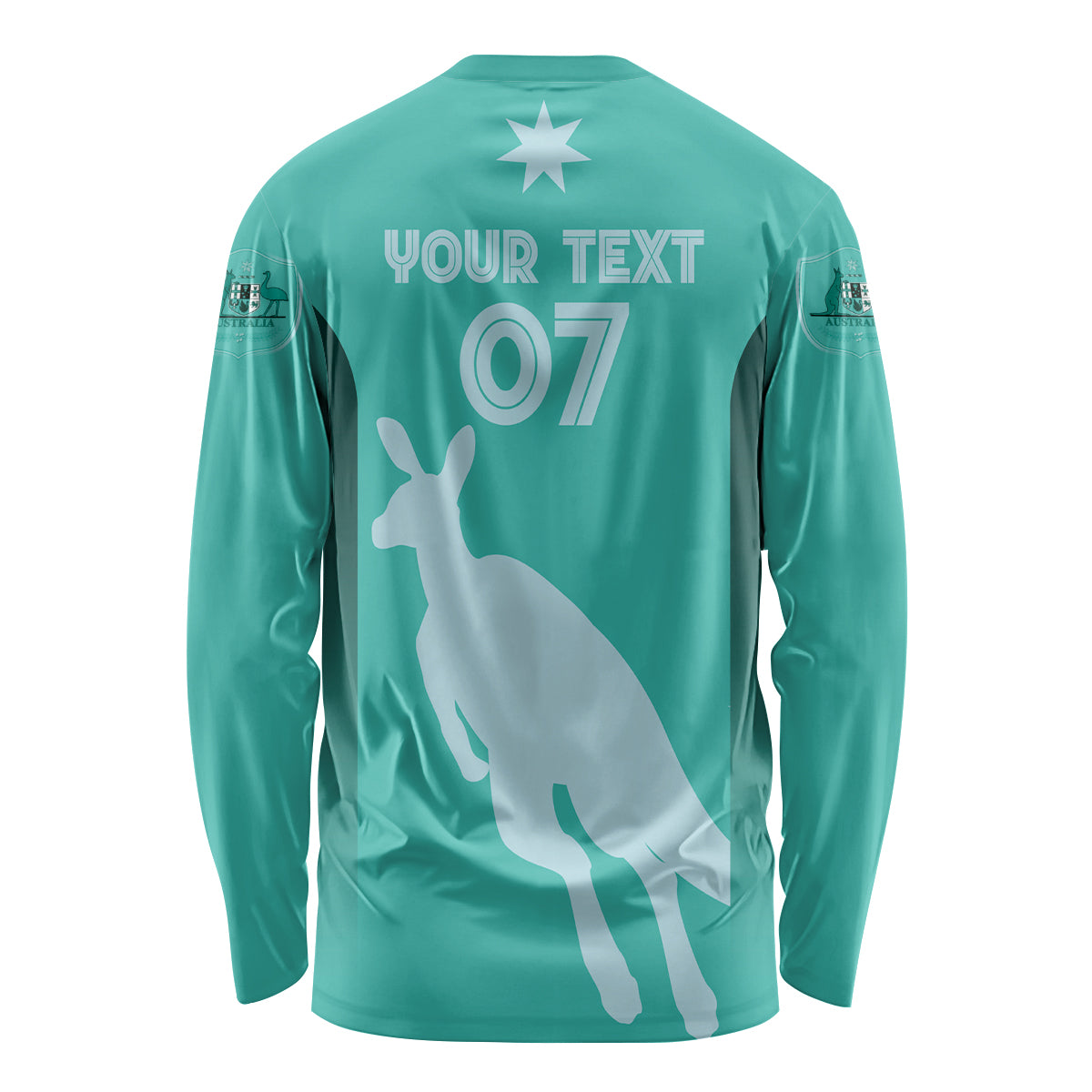 Australia Soccer Matildas Custom Long Sleeve Shirt Turquoise Basic Gradient