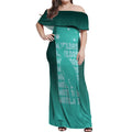 Australia Soccer Matildas Custom Off Shoulder Maxi Dress Turquoise Basic Gradient