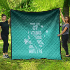 Australia Soccer Matildas Custom Quilt Turquoise Basic Gradient