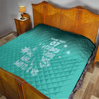 Australia Soccer Matildas Custom Quilt Turquoise Basic Gradient