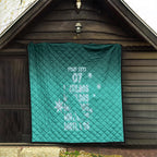 Australia Soccer Matildas Custom Quilt Turquoise Basic Gradient