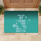 Australia Soccer Matildas Custom Rubber Doormat Turquoise Basic Gradient