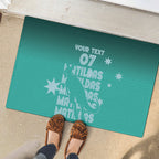 Australia Soccer Matildas Custom Rubber Doormat Turquoise Basic Gradient