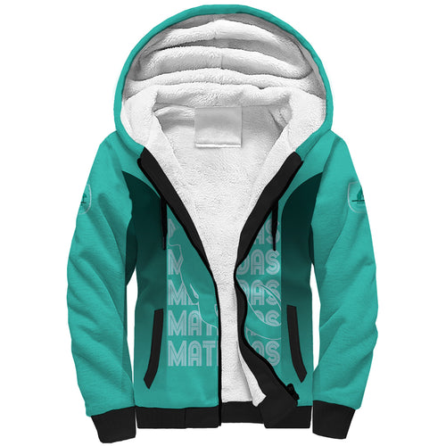 Australia Soccer Matildas Custom Sherpa Hoodie Turquoise Basic Gradient
