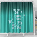 Australia Soccer Matildas Custom Shower Curtain Turquoise Basic Gradient