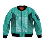 Australia Soccer Matildas Custom Sleeve Zip Bomber Jacket Turquoise Basic Gradient