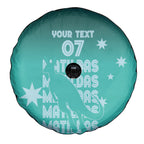 Australia Soccer Matildas Custom Spare Tire Cover Turquoise Basic Gradient