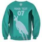 Australia Soccer Matildas Custom Sweatshirt Turquoise Basic Gradient