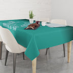 Australia Soccer Matildas Custom Tablecloth Turquoise Basic Gradient