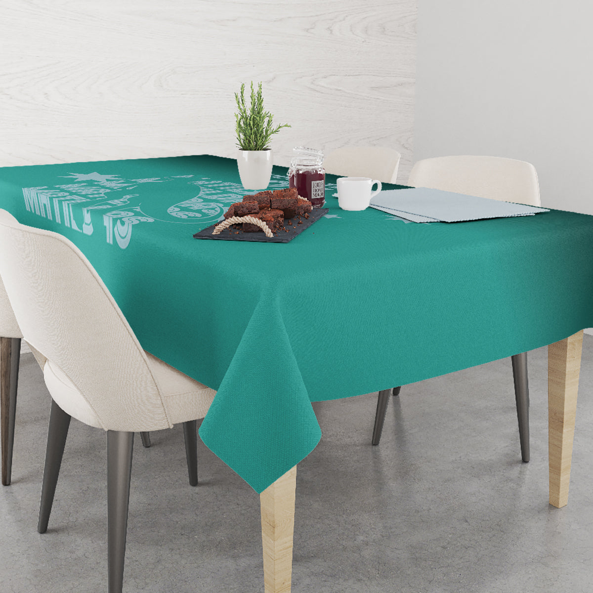 Australia Soccer Matildas Custom Tablecloth Turquoise Basic Gradient