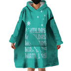Australia Soccer Matildas Custom Wearable Blanket Hoodie Turquoise Basic Gradient