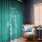 Australia Soccer Matildas Custom Window Curtain Turquoise Basic Gradient