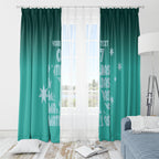 Australia Soccer Matildas Custom Window Curtain Turquoise Basic Gradient