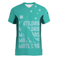 Australia Soccer Matildas Custom Women V Neck T Shirt Turquoise Basic Gradient