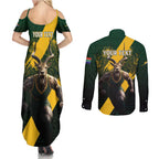 Personalised South Africa Rugby Couples Matching Summer Maxi Dress and Long Sleeve Button Shirt Proud Bokke We Are Champions