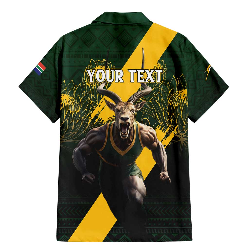 Personalised South Africa Rugby Family Matching Mermaid Dress and Hawaiian Shirt Proud Bokke We Are Champions