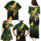 Personalised South Africa Rugby Family Matching Puletasi and Hawaiian Shirt Proud Bokke We Are Champions
