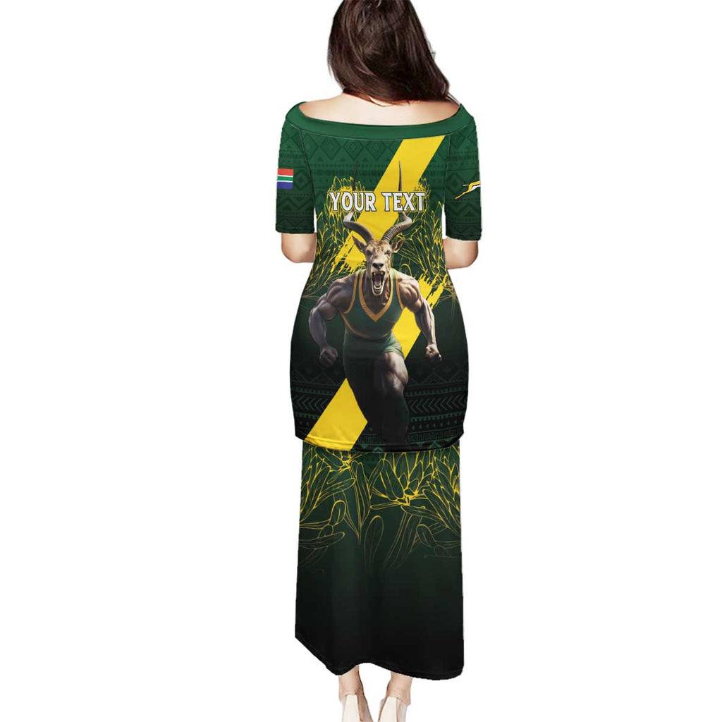Personalised South Africa Rugby Family Matching Puletasi and Hawaiian Shirt Proud Bokke We Are Champions